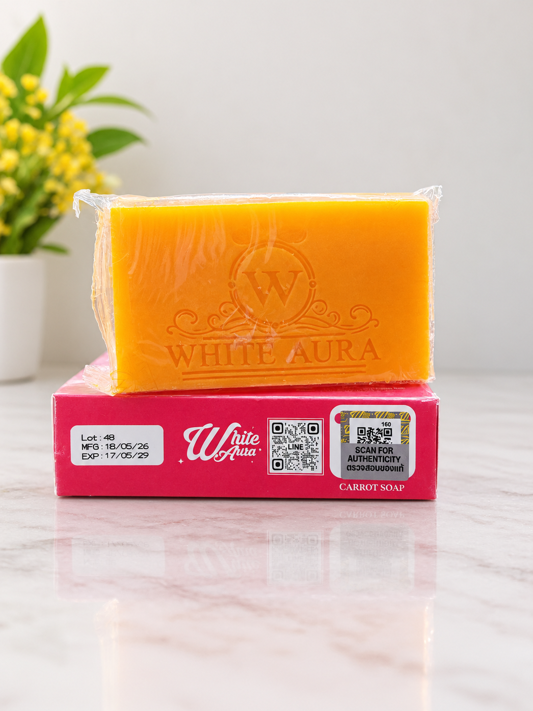 white aura extra miracle carrot soap white aura extra miracle carrot soap