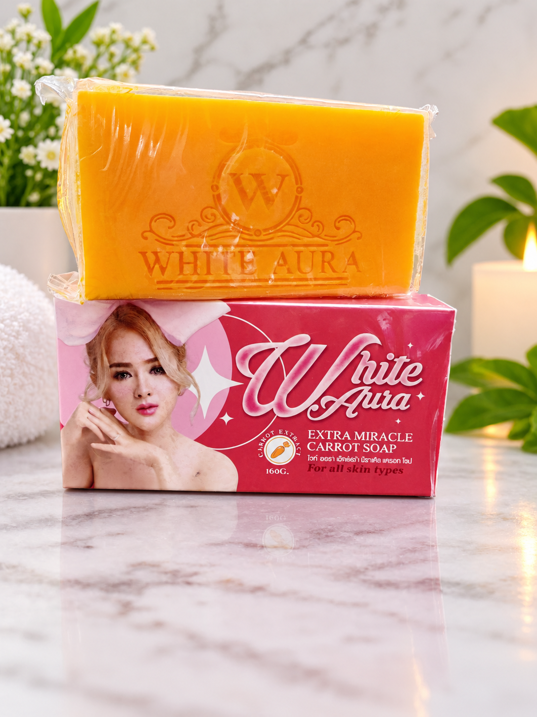 white aura extra miracle carrot soap white aura extra miracle carrot soap